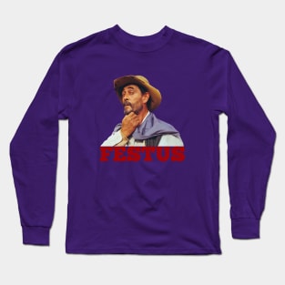 Festus - Gunsmoke - 50s Tv Western Long Sleeve T-Shirt